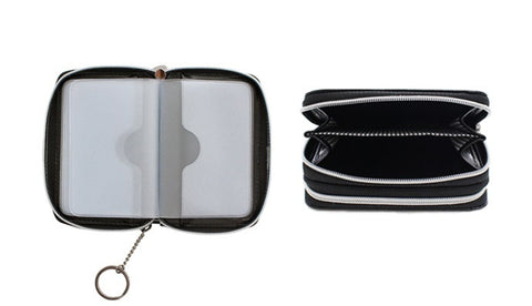Indigo THE BASIC M Denim Double Zipper Wallet